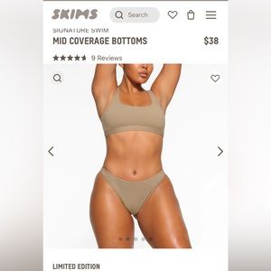 Skims - Mid Coverage Bikini Bottoms - Desert